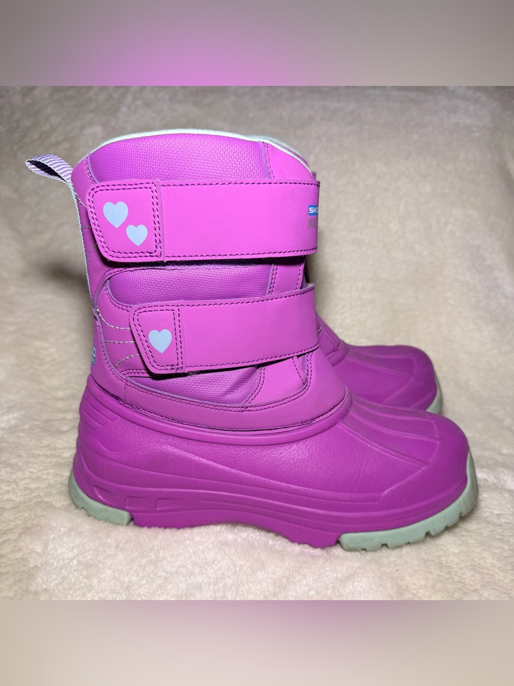 Skechers Girl Snow Slopes-Rainier Days waterproof snow boots purple size 3